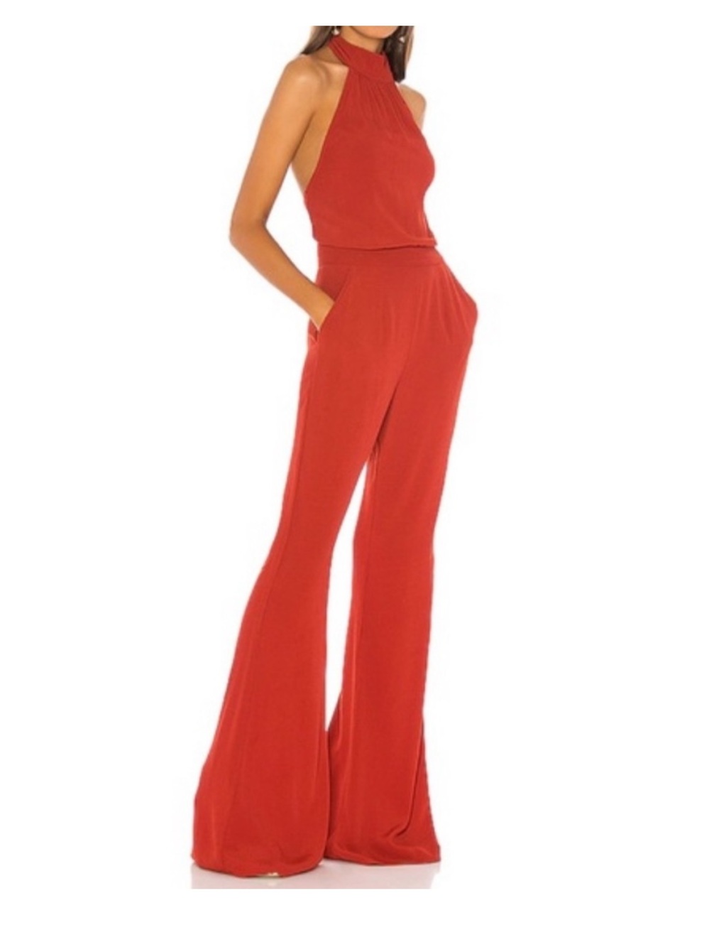 Flynn Skye Halter Jumpsuit in Spice